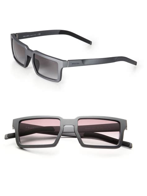 prada rectangle sunglasses mens|prada round 51mm sunglasses.